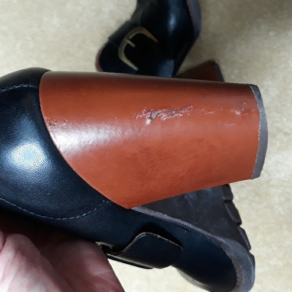 Korks by Kork-Ease Buckled Detail Booties Leather Wrapped Heel Size 9.5-41 - Picture 11 of 11